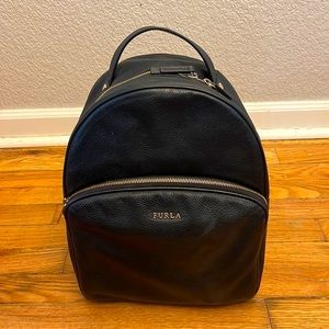 Furla Frida Leather Backpack in Onyx